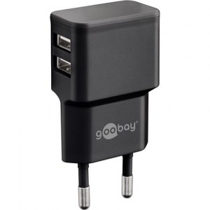 Goobay | 4 pin USB Type A | Europlug (power CEE 7/16) | Black | 12 Watt